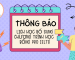 THÔNG BÁO